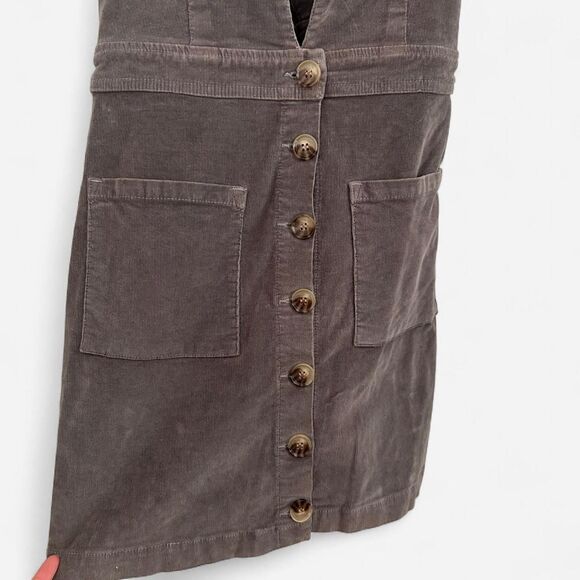 Show Me Your Mumu Connelly Corduroy Overall Mini Dress Dark Academia Preppy S - Picture 3 of 7